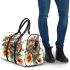 Beautiful colorful butterfly among flowers 3d travel bag