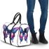 Beautiful colorful butterfly with flowers 3d travel bag