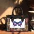 Beautiful colorful butterfly with flowers small handbag