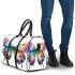 Beautiful colorful watercolor butterfly 3d travel bag