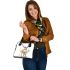 Beautiful deer full body standing on the ground shoulder handbag