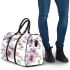 Beautiful purple butterfly and flowers 3d travel bag