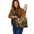 Bengal Cat as a Pop Culture Icon 1 Leather Tote Bag