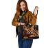 Bengal Cat as a Symbol of Strength and Grace 1 Leather Tote Bag