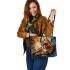 Bengal Cat as a Symbol of Strength and Grace Leather Tote Bag
