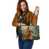 Bengal Cat as a Symbol of Wildlife Conservation 2 Leather Tote Bag