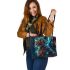 Bengal Cat in Cybernetic Enhancements 1 Leather Tote Bag