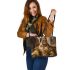 Bengal Cat in Fairytale Retellings Leather Tote Bag