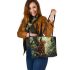 Bengal Cat in its Natural Environment Leather Tote Bag