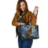 Bengal Cat in Mythical Realms 1 Leather Tote Bag