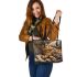 Bengal Cat in Relaxing Moments 1 Leather Tote Bag