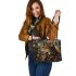 Bengal Cat in Steampunk Settings 1 Leather Tote Bag