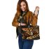 Bengal Cat Patterns and Textures 3 Leather Tote Bag