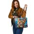 Bengal Cat Portraits with a Twist 1 Leather Tote Bag