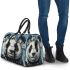 Black and white cute panda with blue eyes 3d travel bag