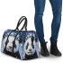 Black and white cute panda with blue eyes 3d travel bag
