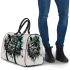 Black and white owl with turquoise highlights 3d travel bag