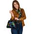 Blacklight poster of two rainbow sea turtles shoulder handbag