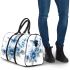 Blue butterfly and blue flowers 3d travel bag