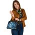 Blue whit dragon anime with dream catcher shoulder handbag