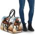 Brown horse galloping in the wind 3d travel bag
