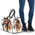 Brown horse with white and black feathers on its head 3d travel bag