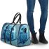 Cartoon blue owl with big eyes 3d travel bag