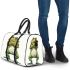 Cartoon drawing of an angry frog standing on its hind legs 3d travel bag