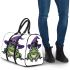Cartoon frog wearing witch hat 3d travel bag
