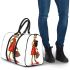 Cartoon frog woman wearing a red dress 3d travel bag