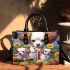 Charming canine family portrait small handbag