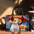 Cheerful canine rainy day small handbag