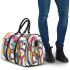Colorful abstract drawing 3d travel bag