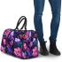 Colorful butterfly and flowers 3d travel bag