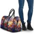 Colorful butterfly with feathers on its wings 3d travel bag