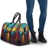 Colorful butterfly with feathers on its wings 3d travel bag