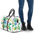 Colorful butterfly with flowers and leaves 3d travel bag