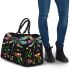 Colorful dragonfly with flowers 3d travel bag