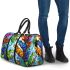 Colorful frogs hanging from tree branches in the jungle 3d travel bag