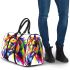 Colorful illustration of a horse head 3d travel bag