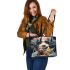 Cozy afternoon companions leather tote bag