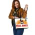 Cozy fall days Leather Tote Bag