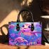 Cute baby turtle family in the sea small handbag