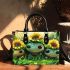 Cute baby turtles with sunflowers on their backs small handbag