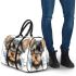 Cute baby yorkshire terrier portrait clipart 3d travel bag