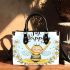 Cute cartoon drawing of a smiling bee small handbag