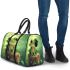 Cute cartoon frog sitting on a tree stump with big eyes 3d travel bag