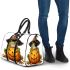 Cute cartoon frog wearing a witch hat sitting on a pumpkin 3d travel bag