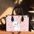 Cute cartoon rabbit with pink ears small handbag