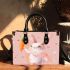 Cute cartoon rabbit with pink ears and tail small handbag